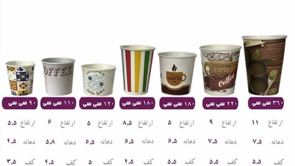 سفارش لیوان کاغذی